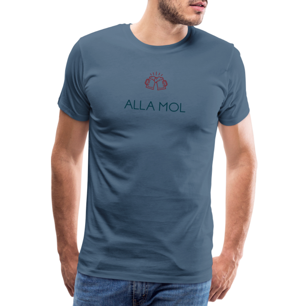 HERREN SHIRT - ALLA MOL TRANSPARENT - Blaugrau