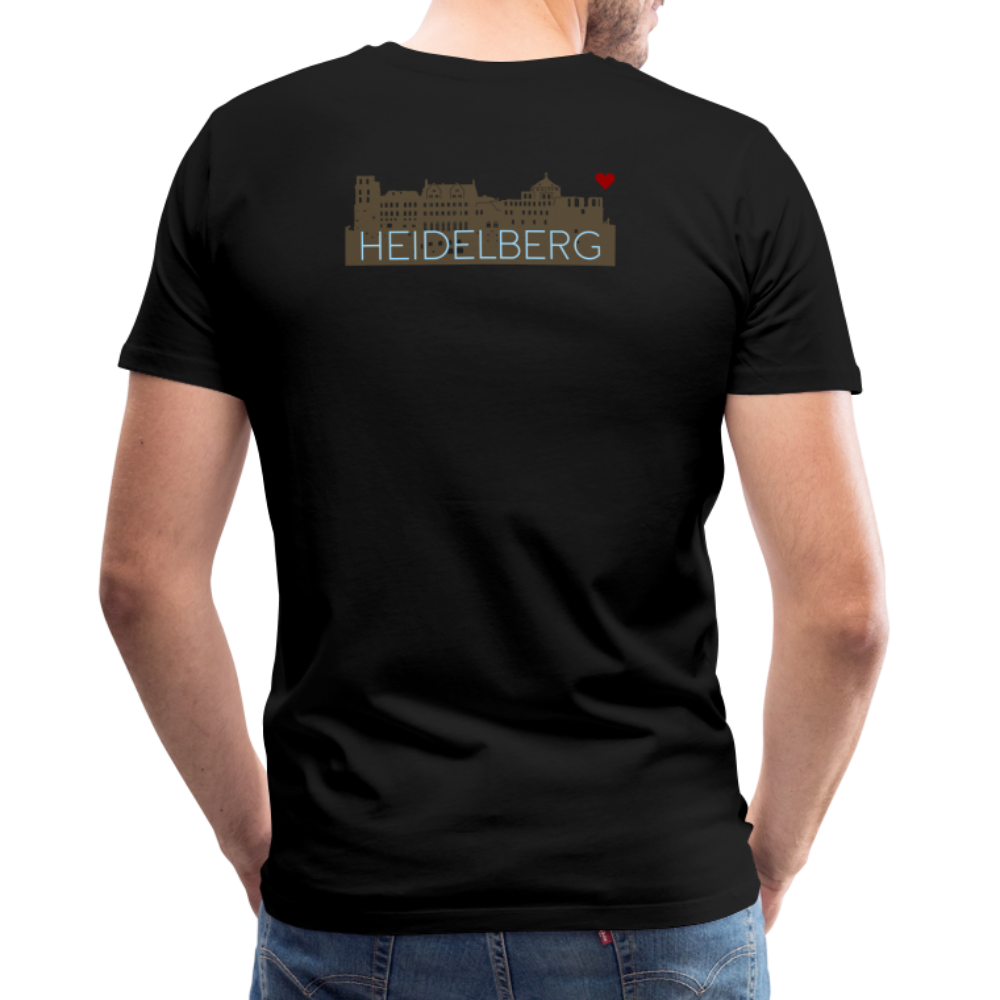 HERREN SHIRT - HEIDELBERGER SCHLOSS (DESIGN HINTEN) DARK - Schwarz