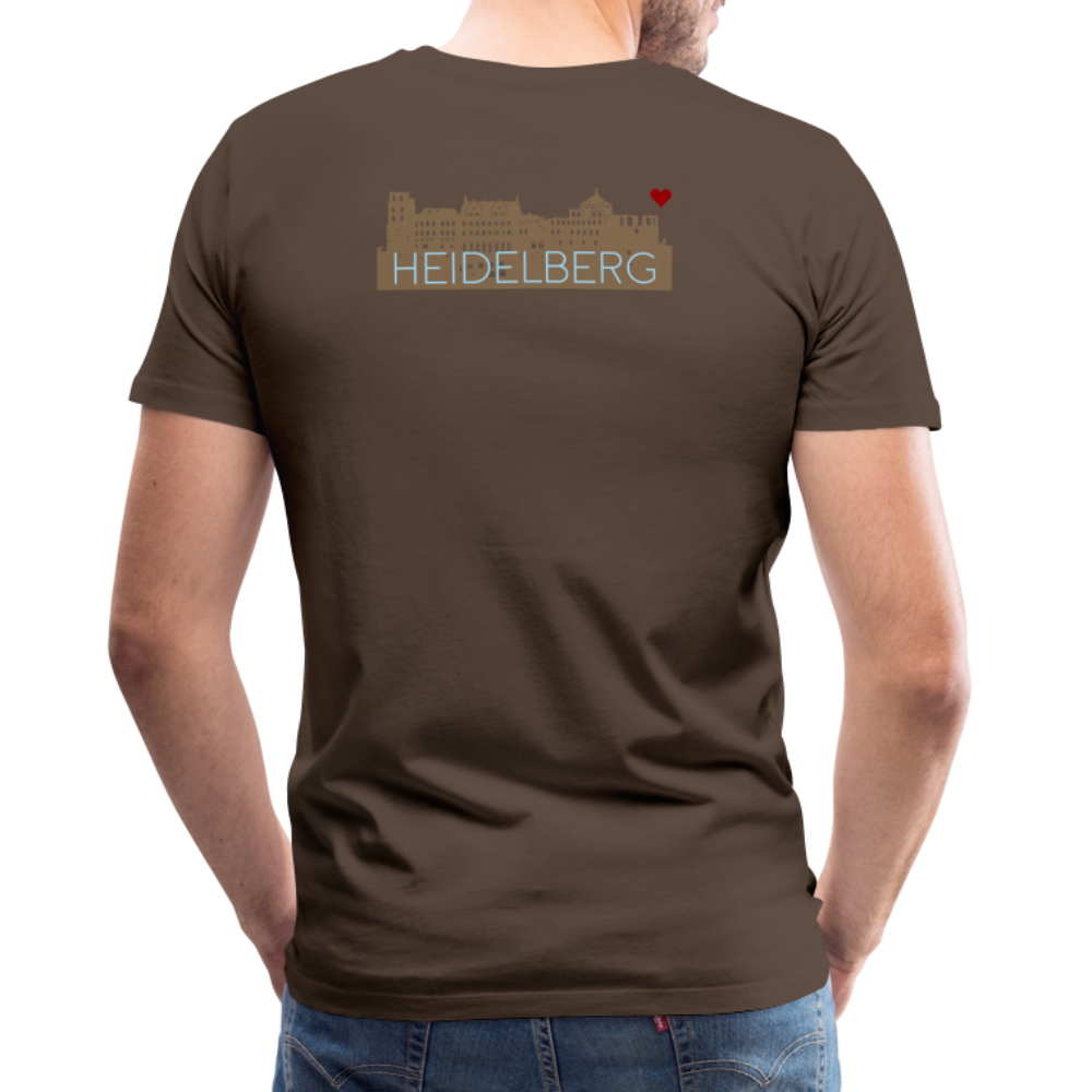 HERREN SHIRT - HEIDELBERGER SCHLOSS (DESIGN HINTEN) DARK - Edelbraun