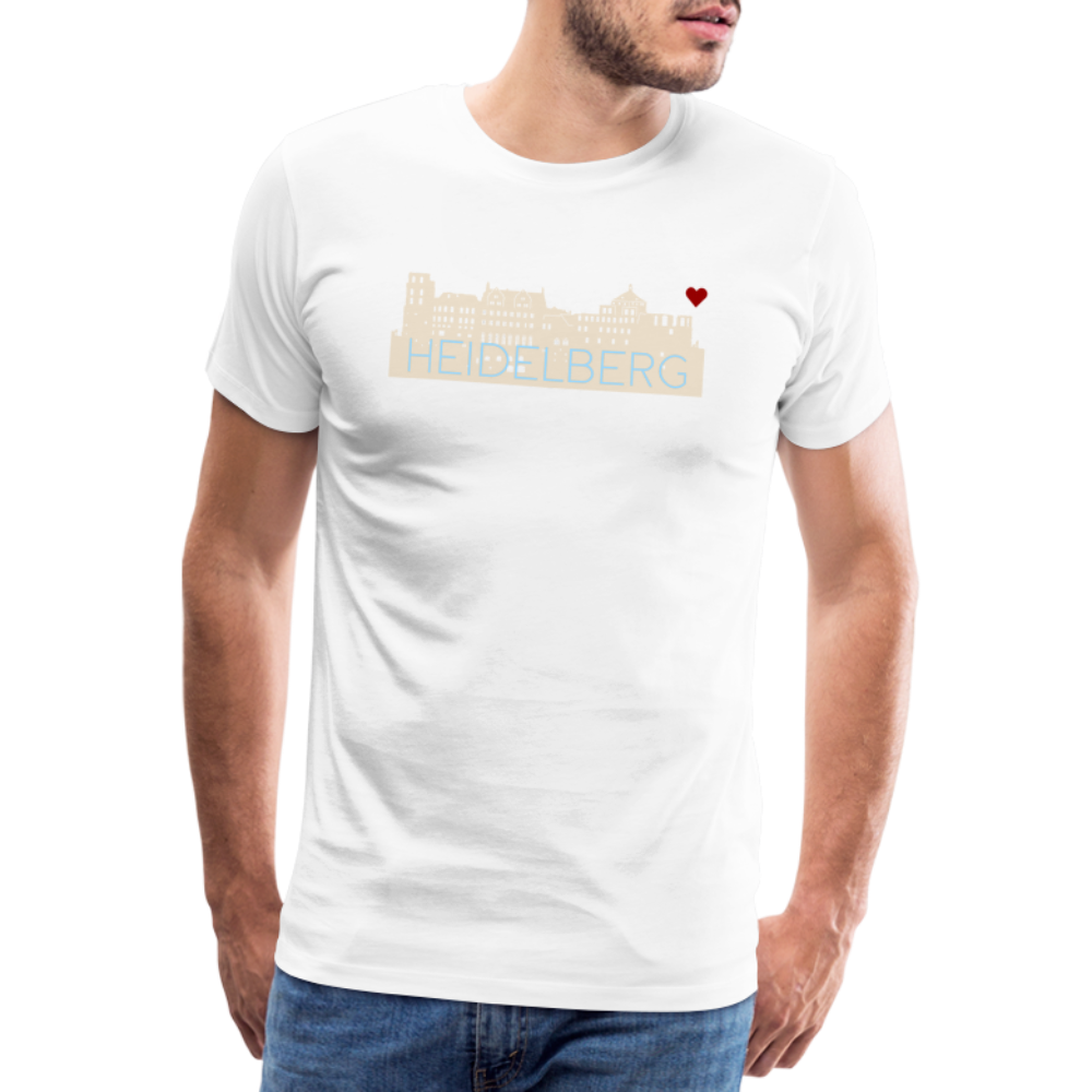 HERREN SHIRT - HEIDELBERGER SCHLOSS DARK - Weiß