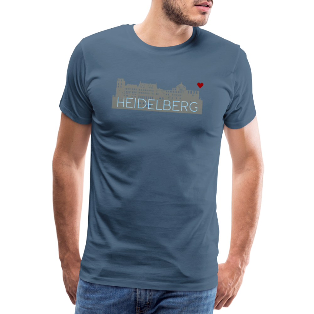HERREN SHIRT - HEIDELBERGER SCHLOSS DARK - Blaugrau