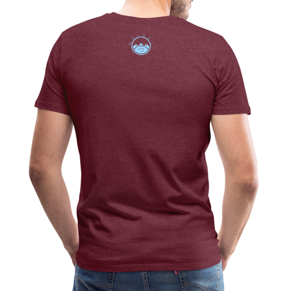 HERREN SHIRT - HEIDELBERGER SCHLOSS DARK - Bordeauxrot meliert