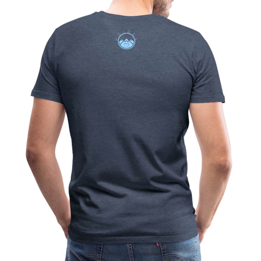 HERREN SHIRT - HEIDELBERGER SCHLOSS DARK - Blau meliert
