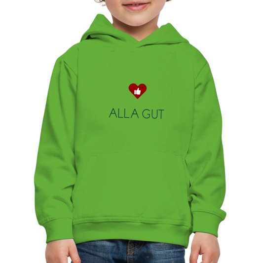 KINDER PREMIUM HOODIE - ALLA GUT TRANSPARENT - Hellgrün