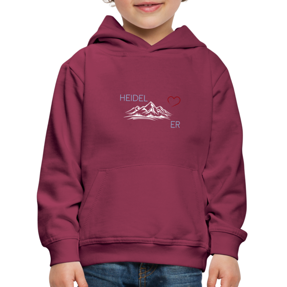 KINDER PREMIUM HOODIE - HEIDEL(BERG)ER DARK - Bordeaux
