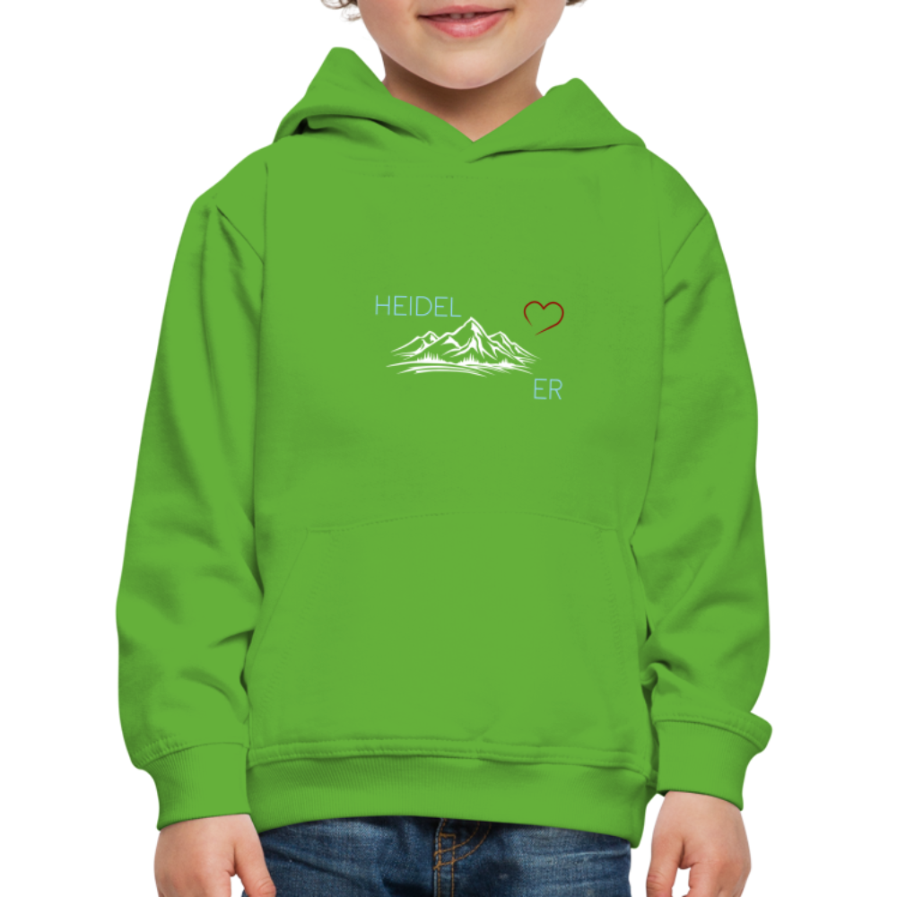 KINDER PREMIUM HOODIE - HEIDEL(BERG)ER DARK - Hellgrün
