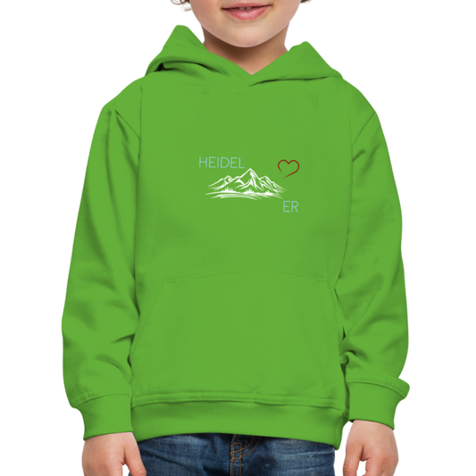 KINDER PREMIUM HOODIE - HEIDEL(BERG)ER DARK - Hellgrün