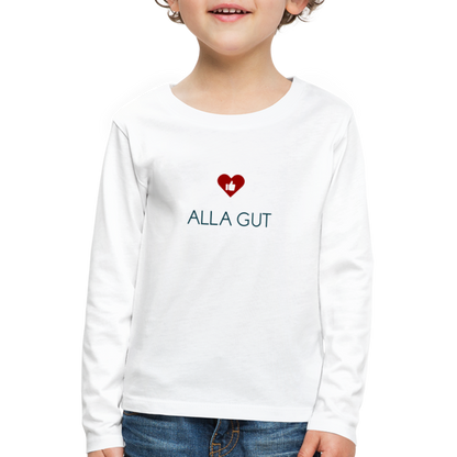 KINDER PREMIUM LANGARM SHIRT - ALLA GUT TRANSPARENT - Weiß