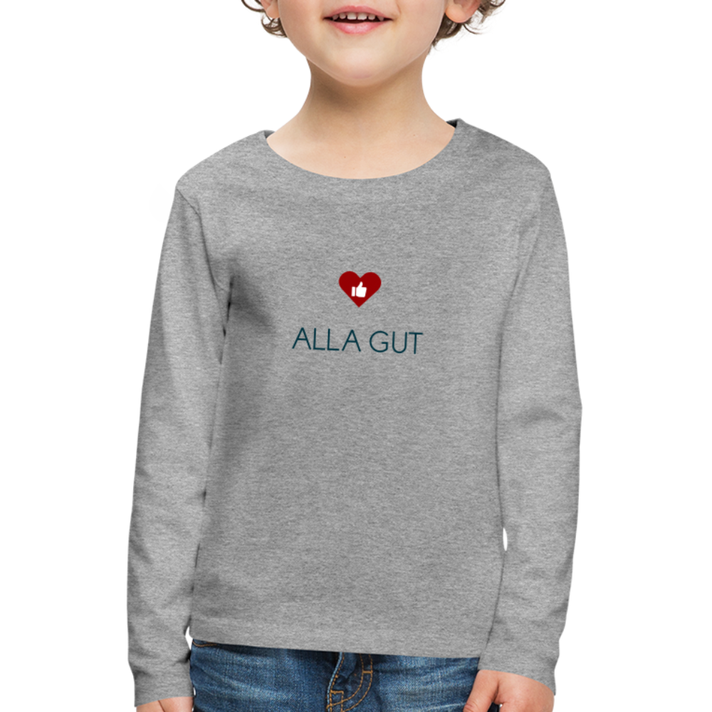 KINDER PREMIUM LANGARM SHIRT - ALLA GUT TRANSPARENT - Grau meliert