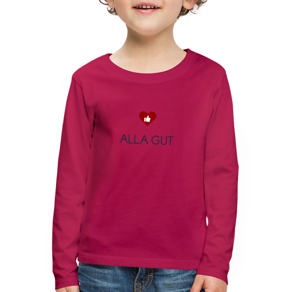KINDER PREMIUM LANGARM SHIRT - ALLA GUT TRANSPARENT - dunkles Pink