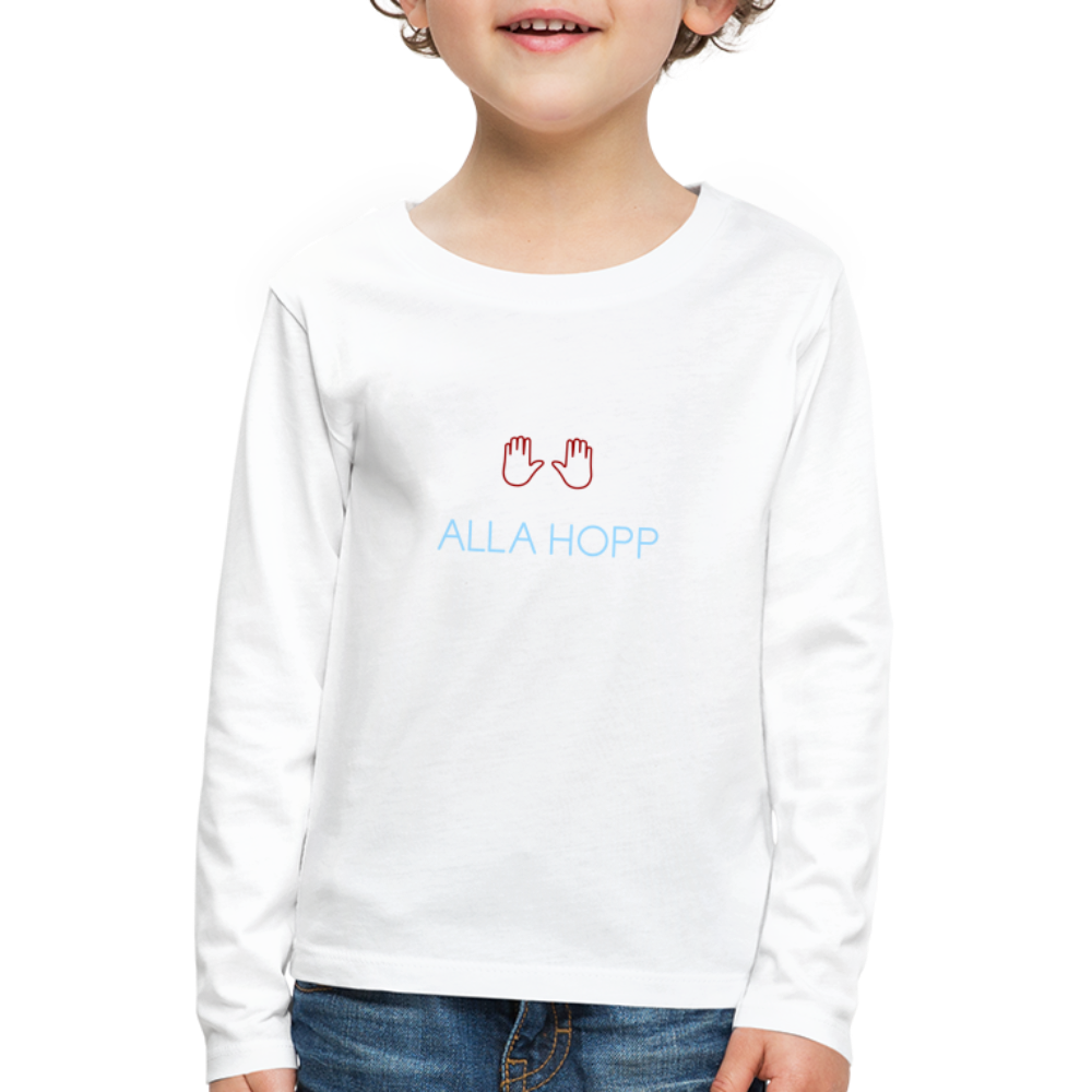 KINDER PREMIUM LANGARM SHIRT - ALLA HOPP DARK - Weiß