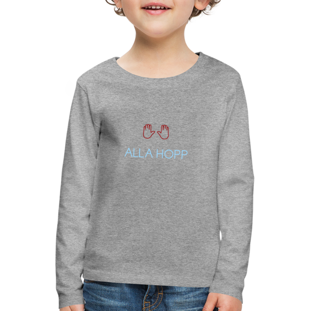 KINDER PREMIUM LANGARM SHIRT - ALLA HOPP DARK - Grau meliert