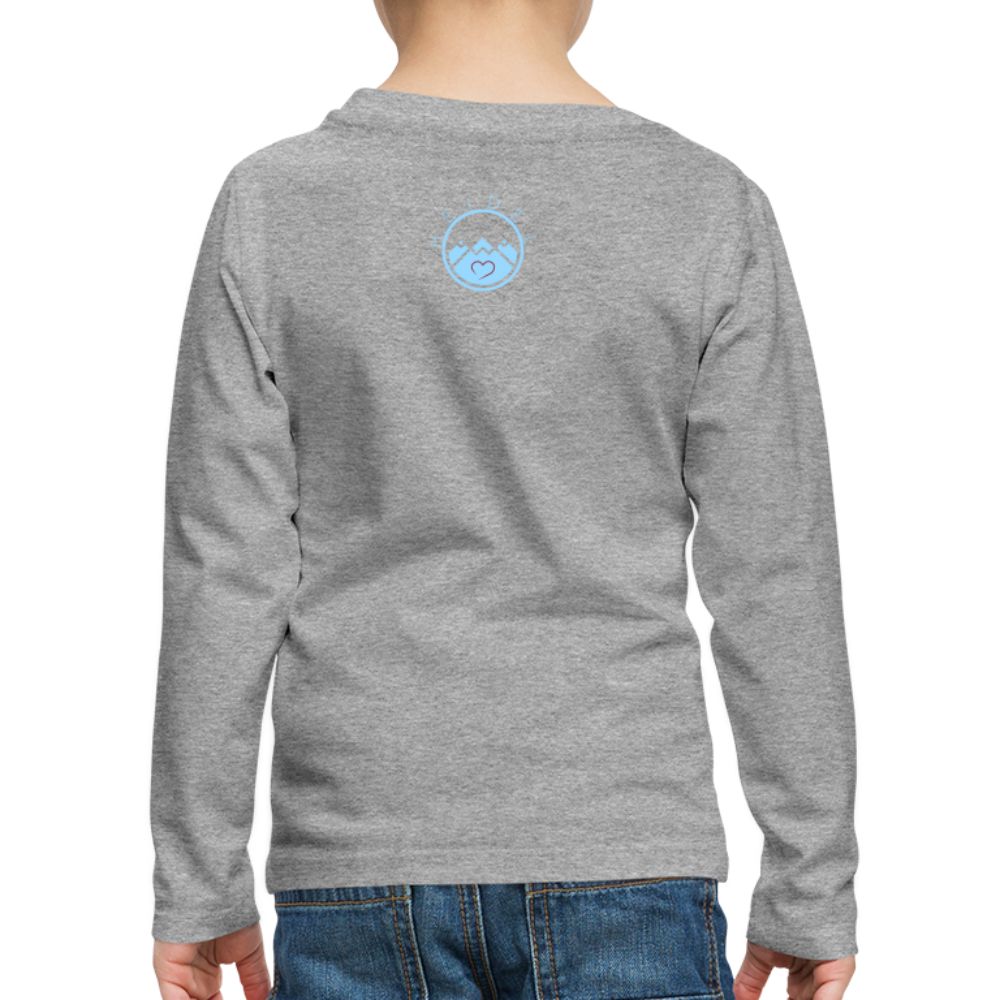 KINDER PREMIUM LANGARM-SHIRT - HEIDEL(BERG)ER DARK - Grau meliert