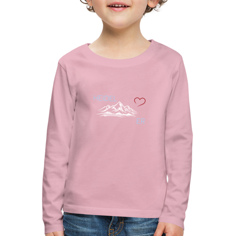 KINDER PREMIUM LANGARM-SHIRT - HEIDEL(BERG)ER DARK - Hellrosa