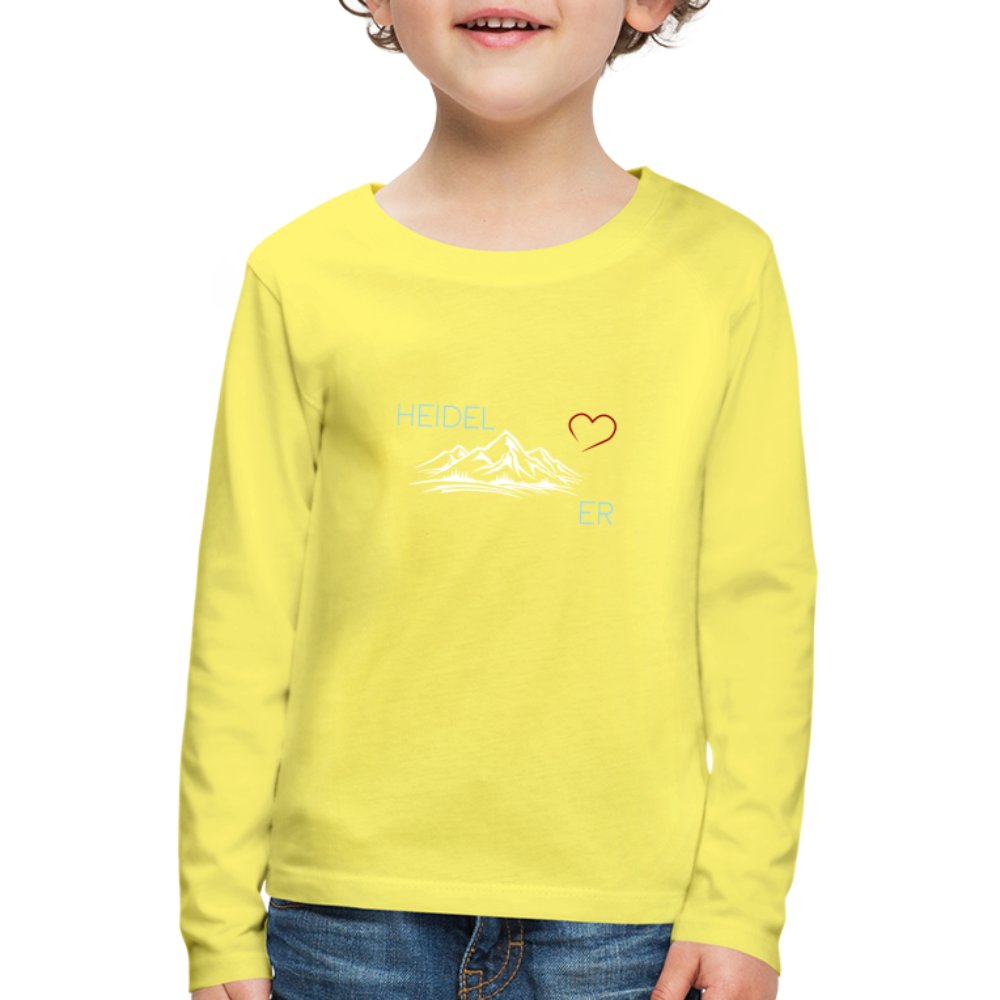 KINDER PREMIUM LANGARM-SHIRT - HEIDEL(BERG)ER DARK - Gelb