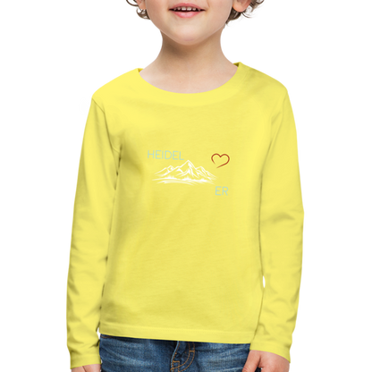 KINDER PREMIUM LANGARM-SHIRT - HEIDEL(BERG)ER DARK - Gelb
