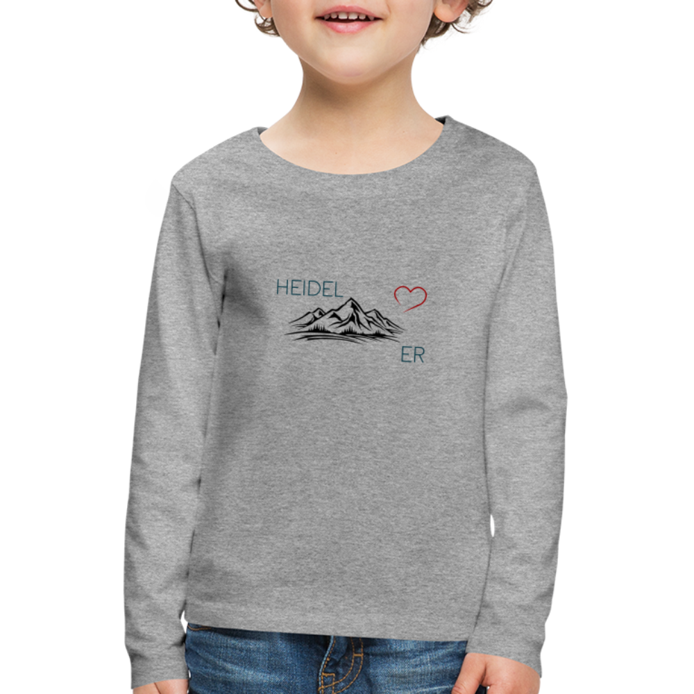 KINDER PREMIUM LANGARM-SHIRT - HEIDEL(BERG)ER TRANSPARENT - Grau meliert
