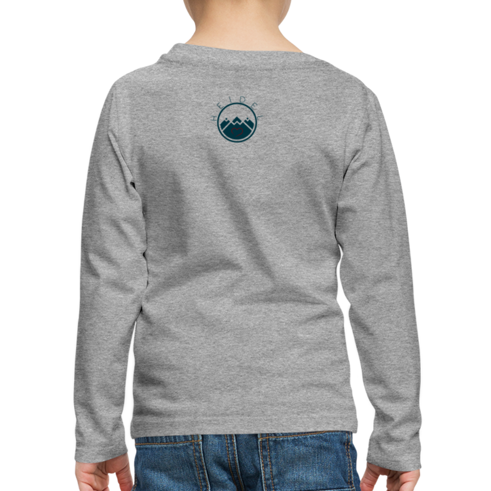KINDER PREMIUM LANGARM-SHIRT - HEIDEL(BERG)ER TRANSPARENT - Grau meliert