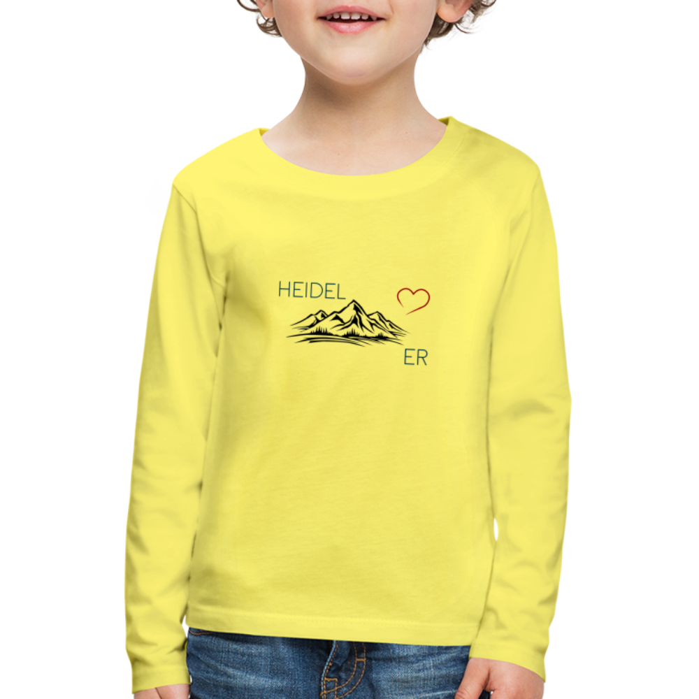 KINDER PREMIUM LANGARM-SHIRT - HEIDEL(BERG)ER TRANSPARENT - Gelb