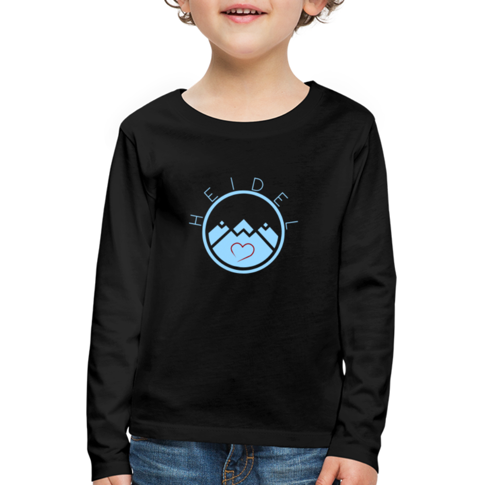 KINDER PREMIUM LANGARM-SHIRT - HEIDELSTORE DARK - Schwarz