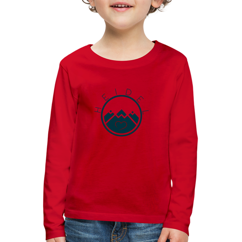 KINDER PREMIUM LANGARM-SHIRT - HEIDELSTORE TRANSPARENT - Rot