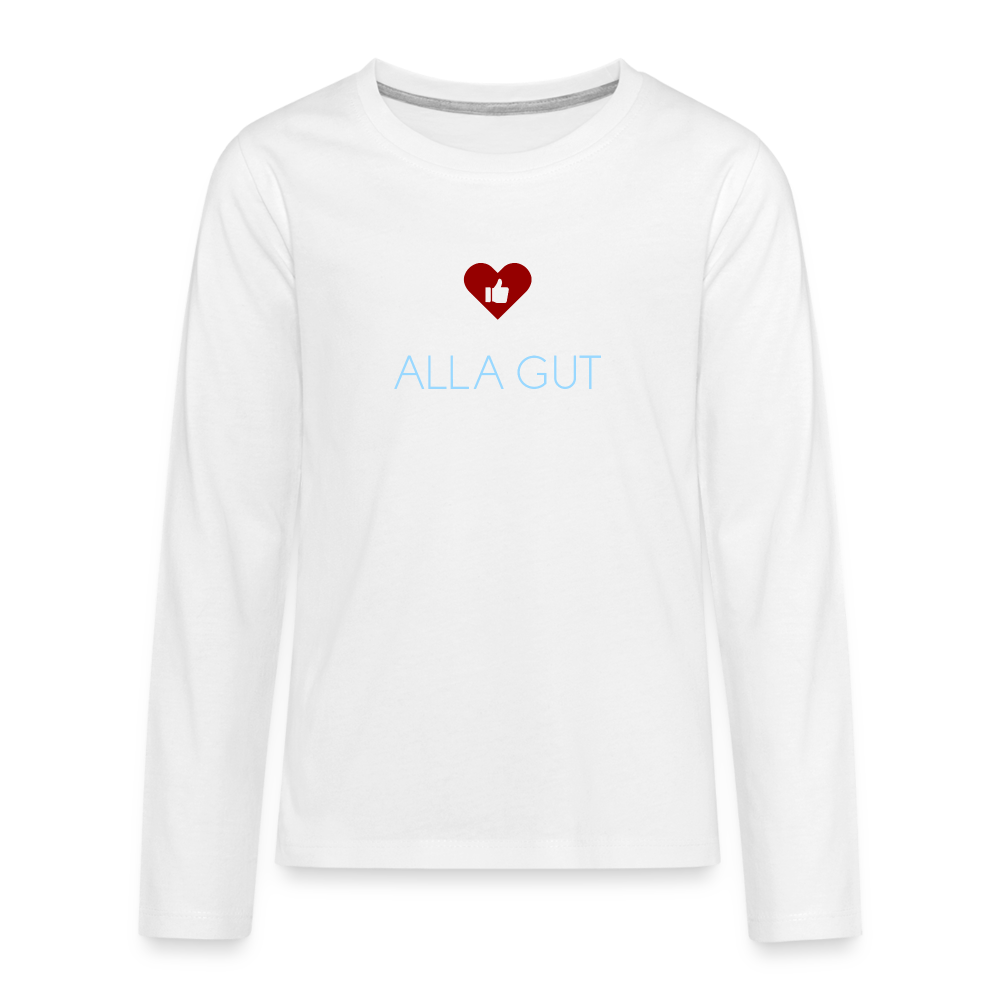 TEENAGER PREMIUM LANGARM SHIRT - ALLA GUT DARK - Weiß