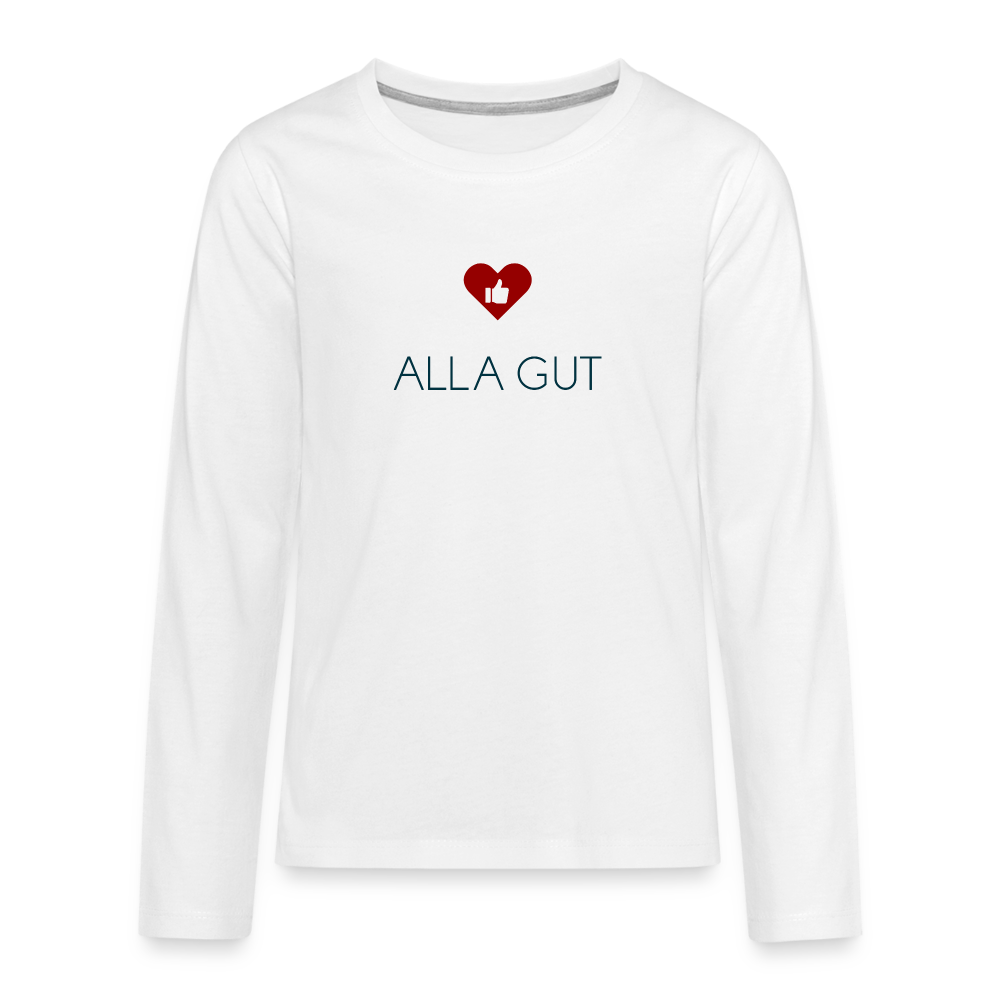 TEENAGER PREMIUM LANGARM SHIRT - ALLA GUT TRANSPARENT - Weiß