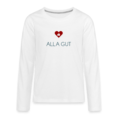 TEENAGER PREMIUM LANGARM SHIRT - ALLA GUT TRANSPARENT - Weiß