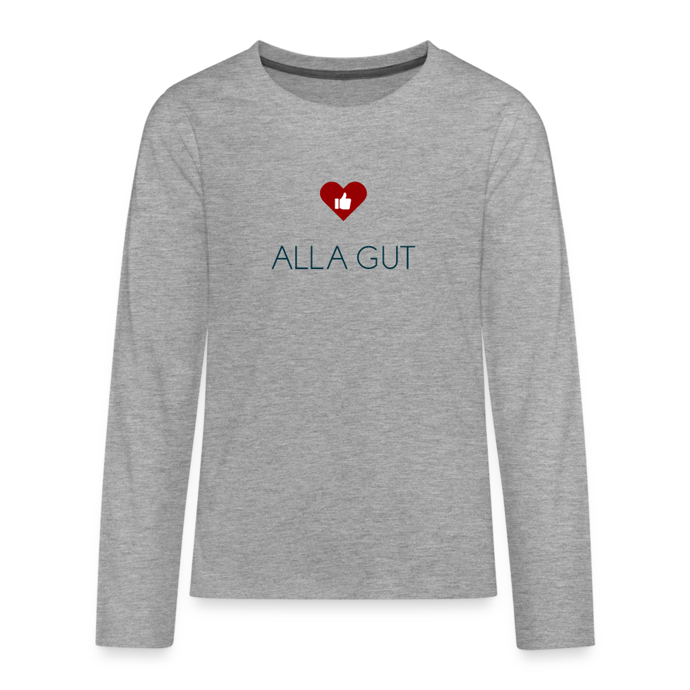 TEENAGER PREMIUM LANGARM SHIRT - ALLA GUT TRANSPARENT - Grau meliert