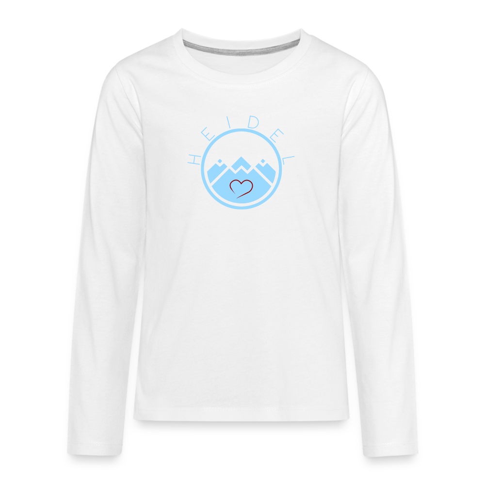 TEENAGER PREMIUM LANGARM-SHIRT - HEIDELSTORE DARK - Weiß