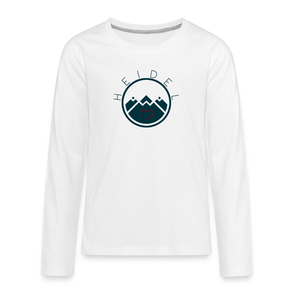 TEENAGER PREMIUM LANGARM-SHIRT - HEIDELSTORE TRANSPARENT - Weiß