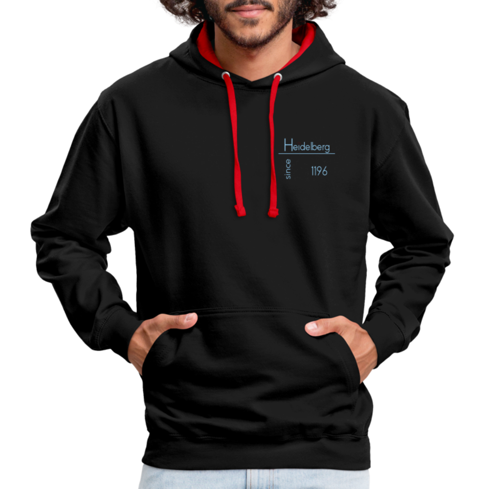 UNISEX HOODIE  - HEIDELBERG SINCE DARK - Schwarz/Rot