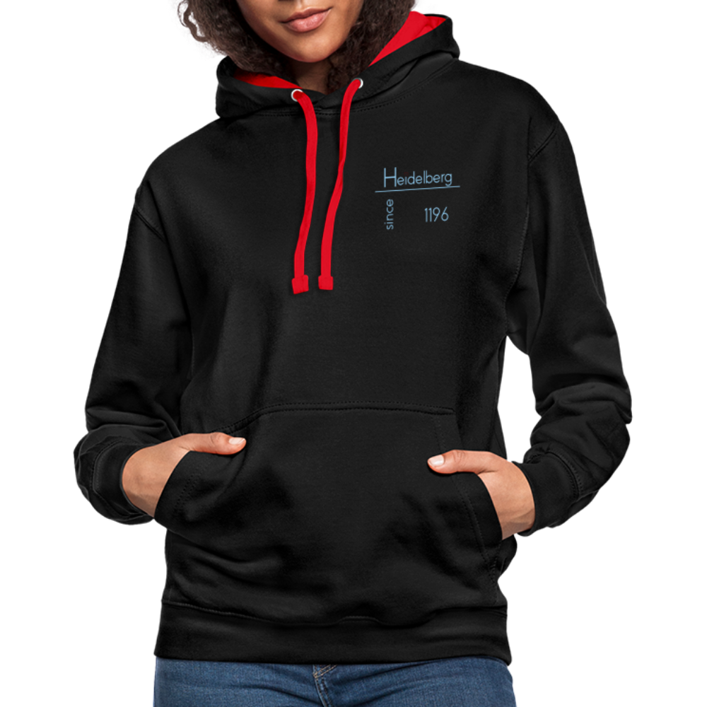 UNISEX HOODIE  - HEIDELBERG SINCE DARK - Schwarz/Rot