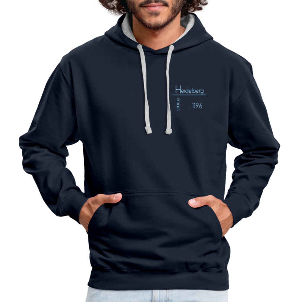 UNISEX HOODIE  - HEIDELBERG SINCE DARK - Navy/Grau meliert