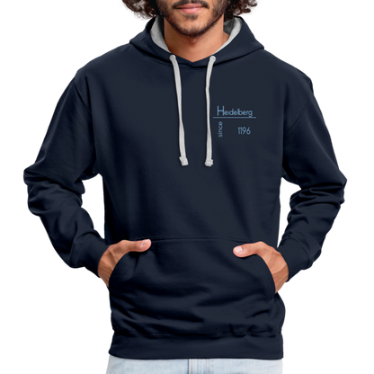 UNISEX HOODIE  - HEIDELBERG SINCE DARK - Navy/Grau meliert