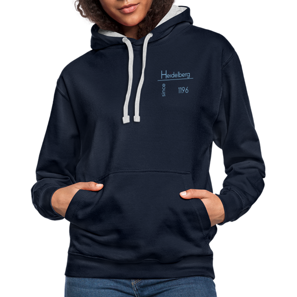 UNISEX HOODIE  - HEIDELBERG SINCE DARK - Navy/Grau meliert