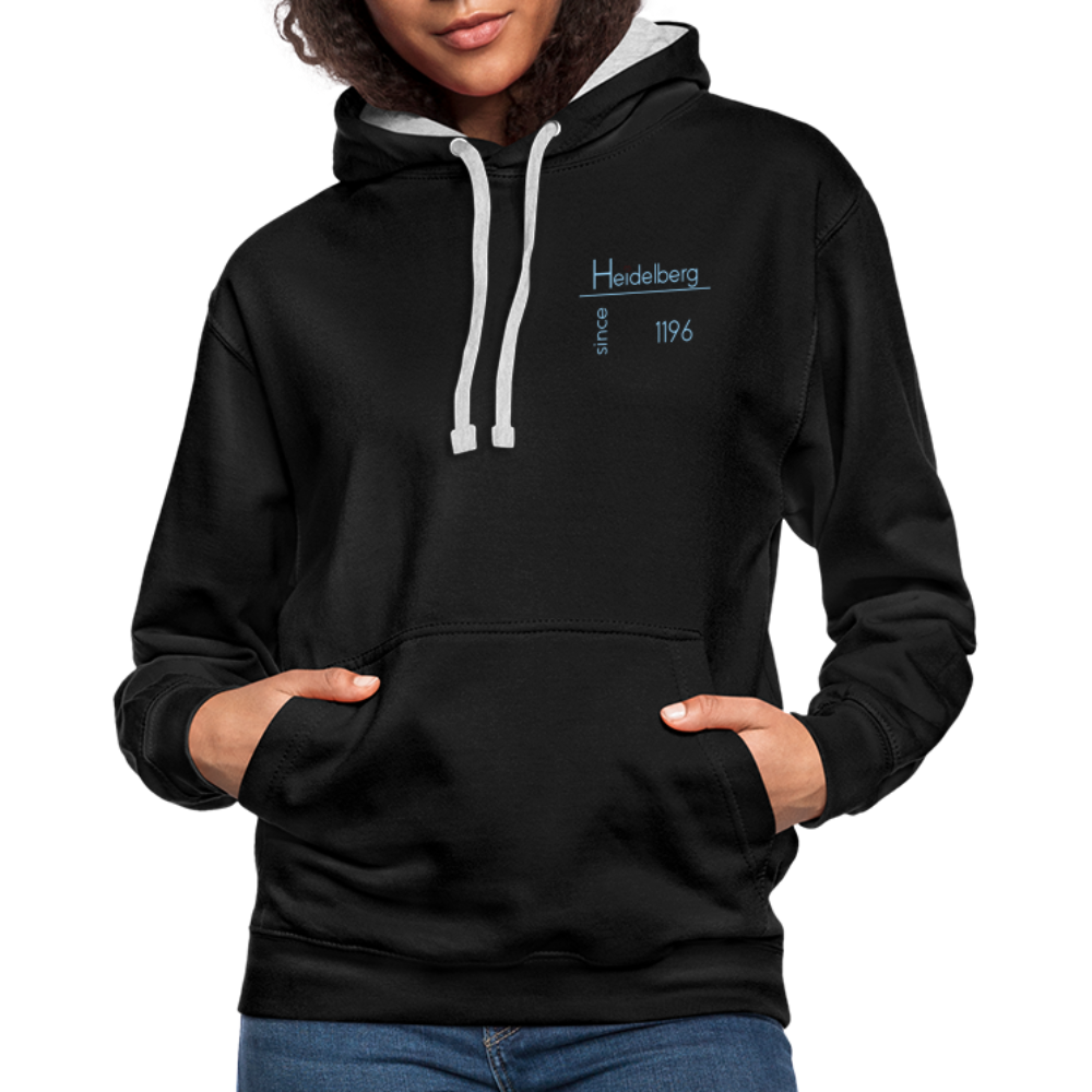 UNISEX HOODIE  - HEIDELBERG SINCE DARK - Schwarz/Grau meliert