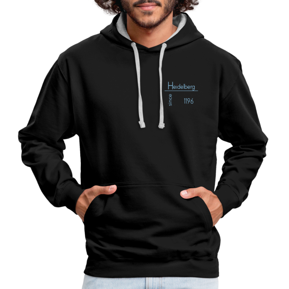 UNISEX HOODIE  - HEIDELBERG SINCE DARK - Schwarz/Grau meliert
