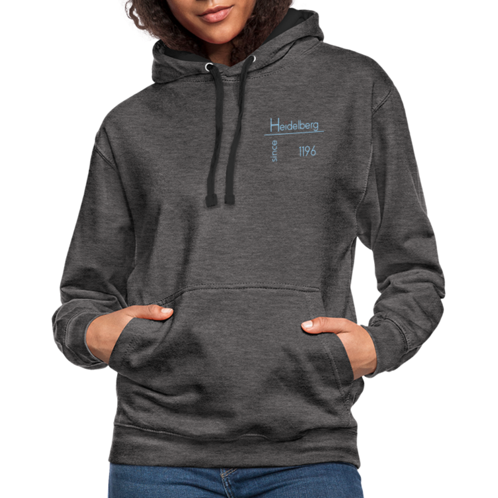 UNISEX HOODIE  - HEIDELBERG SINCE DARK - Anthrazit/Schwarz