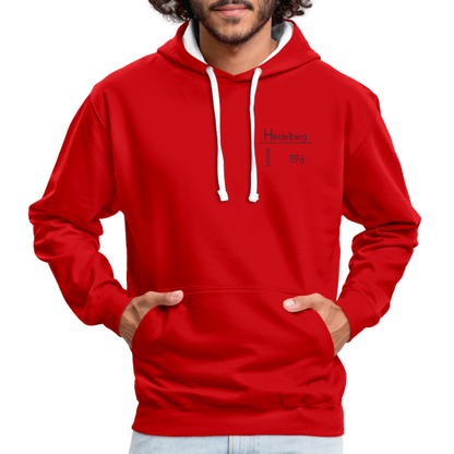 UNISEX HOODIE  - HEIDELBERG SINCE TRANSPARENT - Rot/Weiß