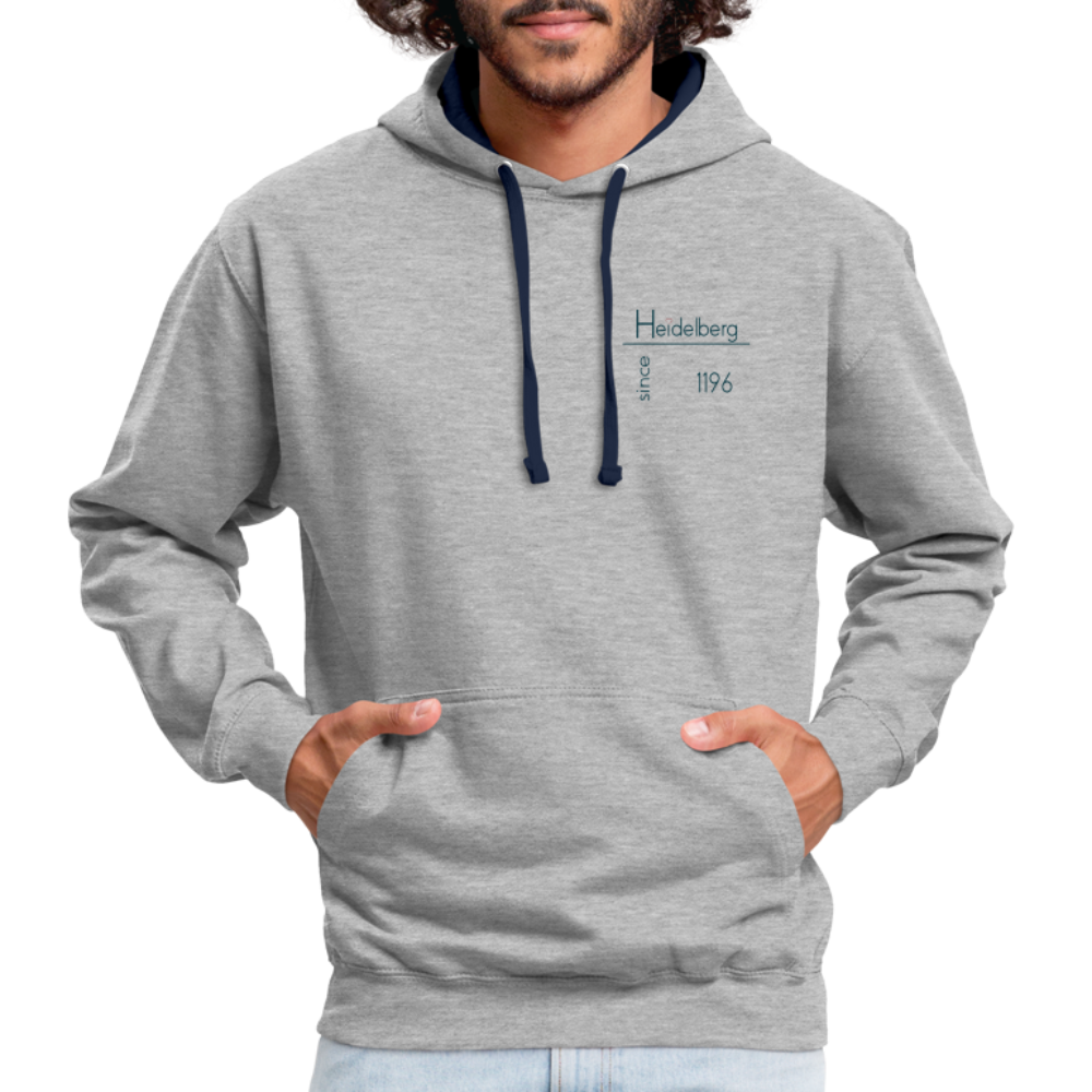 UNISEX HOODIE  - HEIDELBERG SINCE TRANSPARENT - Grau meliert/Navy
