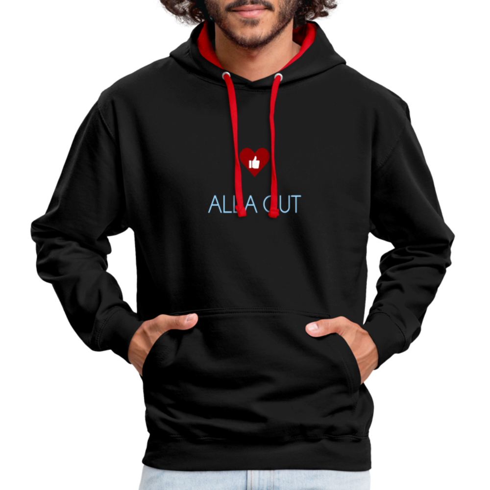 UNISEX HOODIE - ALLA GUT DARK - Schwarz/Rot
