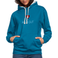 UNISEX HOODIE - ALLA GUT DARK - Pfauenblau/Grau meliert