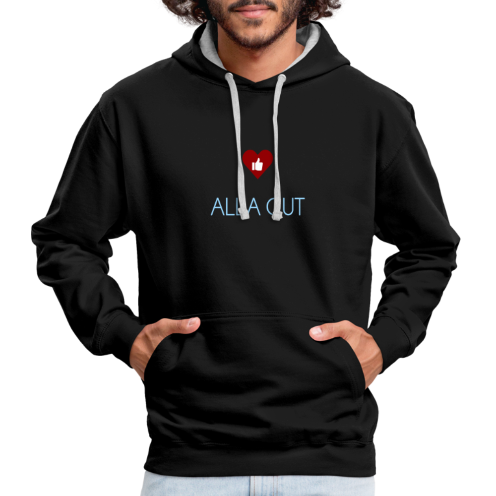 UNISEX HOODIE - ALLA GUT DARK - Schwarz/Grau meliert