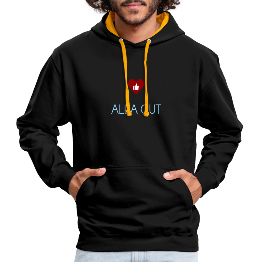 UNISEX HOODIE - ALLA GUT DARK - Schwarz/Gold