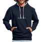 UNISEX HOODIE - ALLA MOL BIER DARK - Navy/Grau meliert