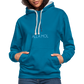UNISEX HOODIE - ALLA MOL SEKT DARK - Pfauenblau/Grau meliert