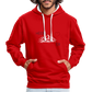 UNISEX HOODIE - HEIDEL(BERG)ER  MIT HERZ TRANSPARENT - Rot/Weiß
