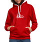 UNISEX HOODIE - HEIDEL(BERG)ER  MIT HERZ TRANSPARENT - Rot/Weiß