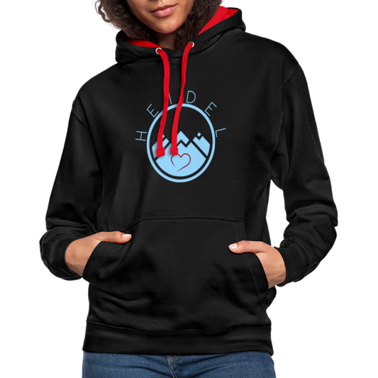 UNISEX HOODIE - HEIDELSTORE DARK - Schwarz/Rot